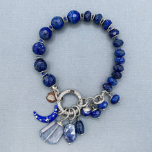 Lapis Lazuli Moon Charm Bracelet