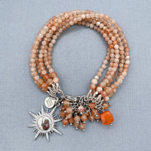 Sunstone 6 Strand Sun Charm Bracelet