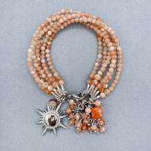 Sunstone 6 Strand Sun Charm Bracelet