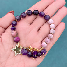 Amethyst and Druzy Star Bracelet