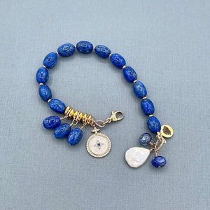 Lapis Lazuli & Hematite Bracelet