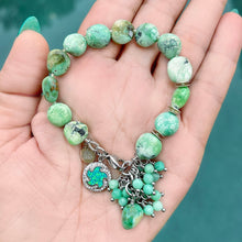 Variscite Nugget and Amazonite Charm Bracelet