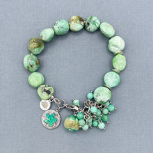 Variscite Nugget and Amazonite Charm Bracelet