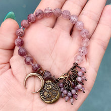 Strawberry quartz and Rose Quartz Celestial Bracelet