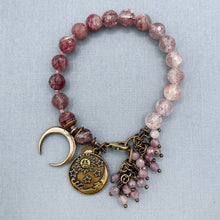 Strawberry quartz and Rose Quartz Celestial Bracelet