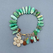 Australian Chrysoprase Nugget Flower Bracelet