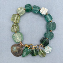 Roman Glass Charm Bracelet