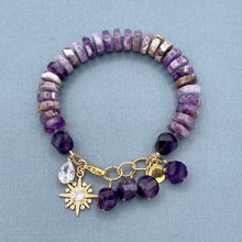 Chevron Amethyst Star Bracelet