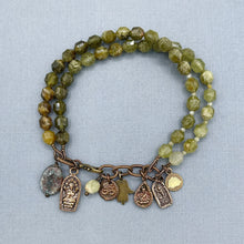Green Garnet Charm Bracelet