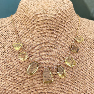 AAA Beer Quartz Gold Filled Nugget Necklace