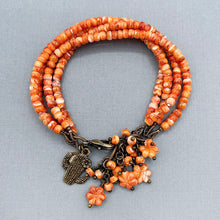 Spiny Oyster 4 Strand CatcusFlower Bracelet