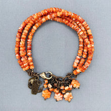 Spiny Oyster 4 Strand CatcusFlower Bracelet