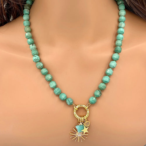 Green Jasper Star Necklace