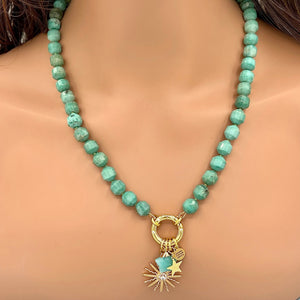 Green Jasper Star Necklace
