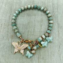 Amazonite Butterfly Charm Bracelet