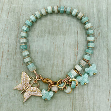 Amazonite Butterfly Charm Bracelet