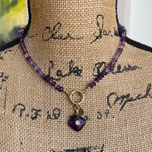 Purple Fluorite Charm Necklace