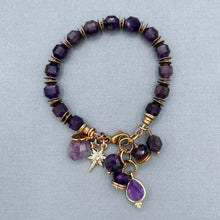 Amethyst Star Charm Bracelet