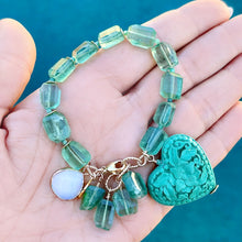 Green Fluorite Heart Bracelet