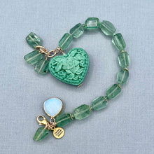Green Fluorite Heart Bracelet