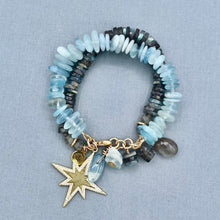 Apatite, Amazonite, and Moonstone Dragon Eye Bracelet