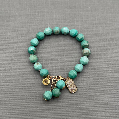 Green Jasper Gold Filled Bracelet