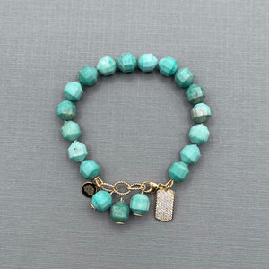 Green Jasper Gold Filled Bracelet