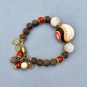Paisley Carved Bronzite Bracelet