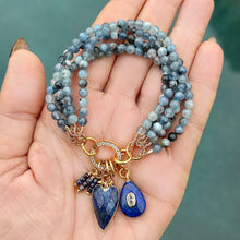 Santa Maria Aquamarine 5 Strand Charm Bracelet