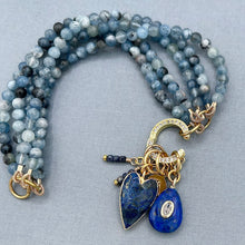 Santa Maria Aquamarine 5 Strand Charm Bracelet