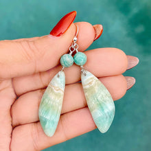 Black Gold Amazonite Earrings