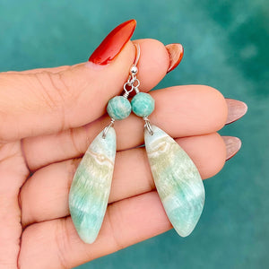 Black Gold Amazonite Earrings