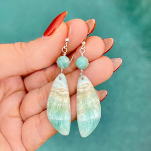 Black Gold Amazonite Earrings
