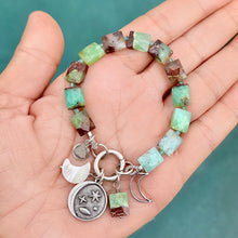 Australian Chrysoprase Moon Bracelet