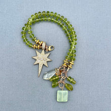 Peridot Star 2 Row Bracelet