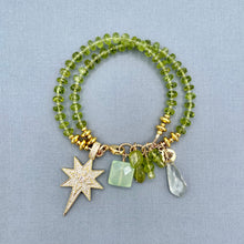 Peridot Star 2 Row Bracelet