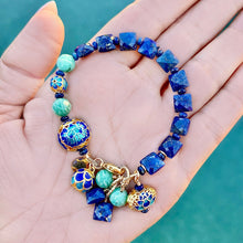 Amazonite and Lapis Cloisonne Bracelet