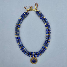 Lapis Lazuli 2 Row Kuchi Coin Necklace