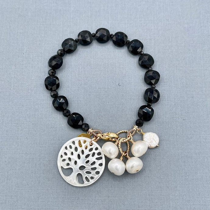 Black Obsidian Tree of Life Bracelet