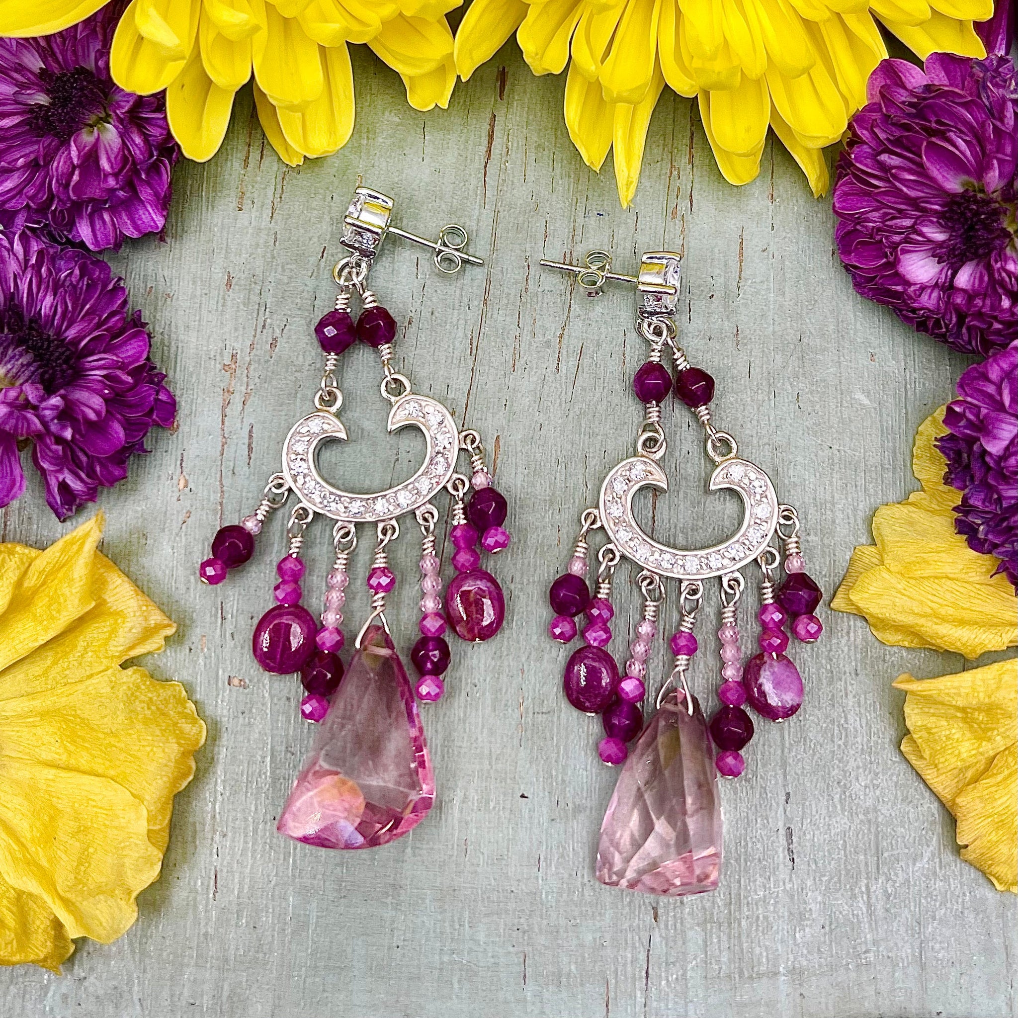 Details 125+ gemstone chandelier earrings