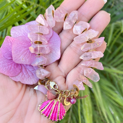 Light Pink Nugget Quartz Bracelet