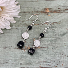 Spinel Stone Silver Earrings