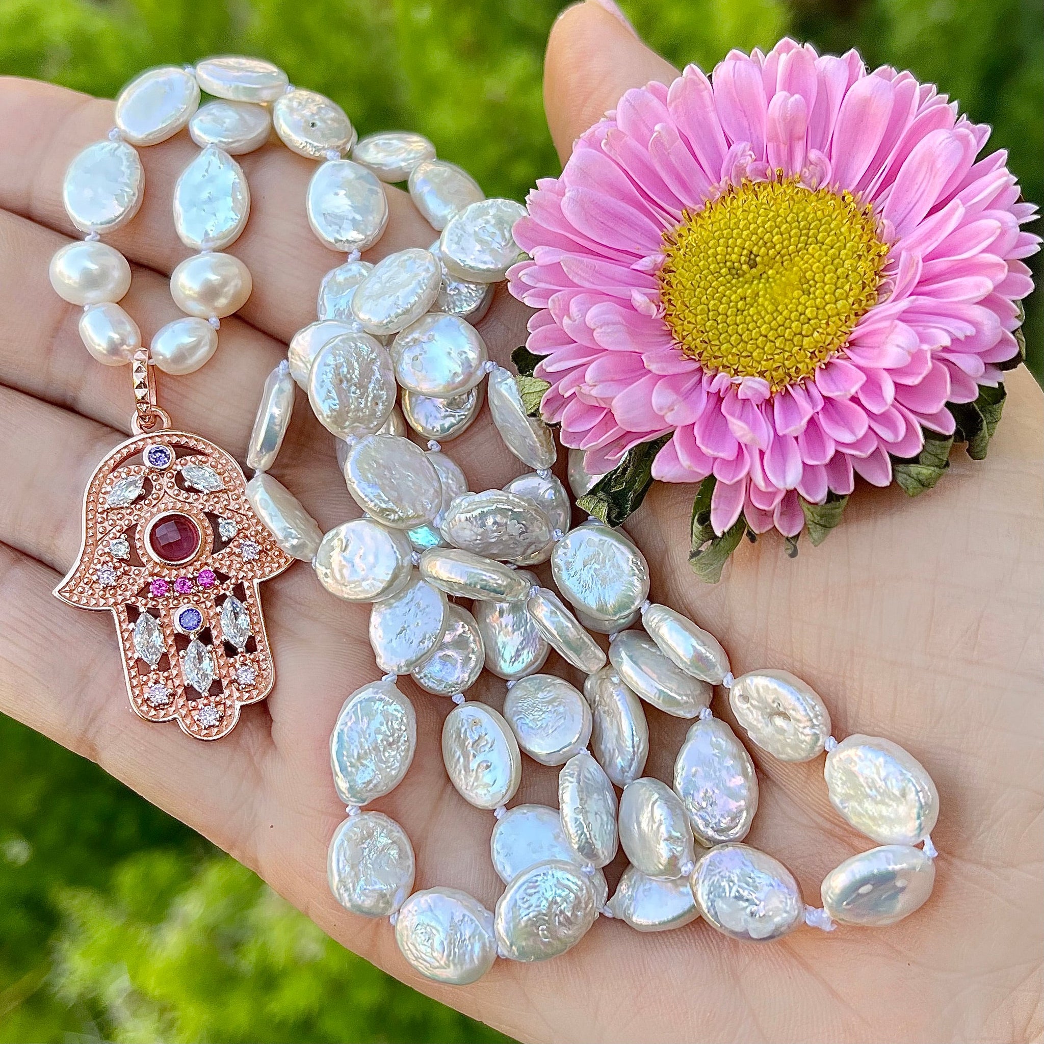 Rainbow Pearl Necklace – KatMojo Jewelry